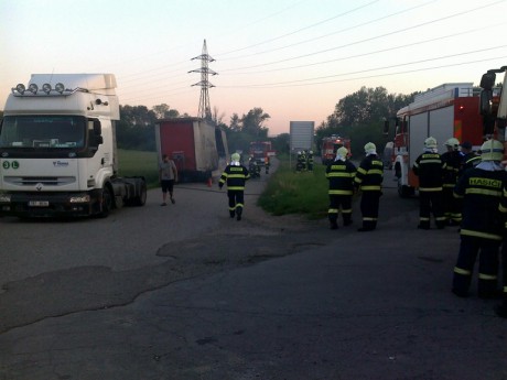 Požár kamionu-Sokolnice 19.6.2012