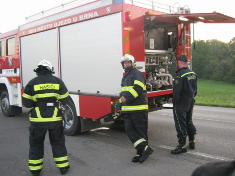 Požár kamionu Sokolnice II (1)